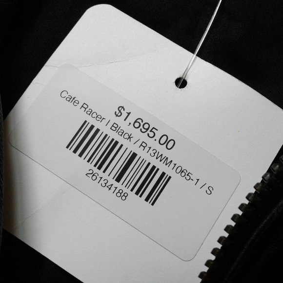 NWT R13 Cafe Racer leather jacket - Picture 7 of 9